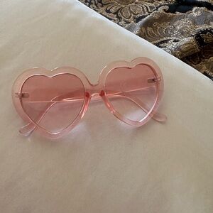 Heart-Shaped Pink Sunglasses